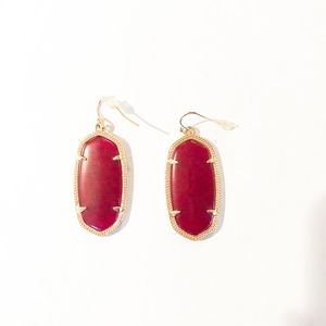 Kendra Scott Elle Earrings in Maroon Jade